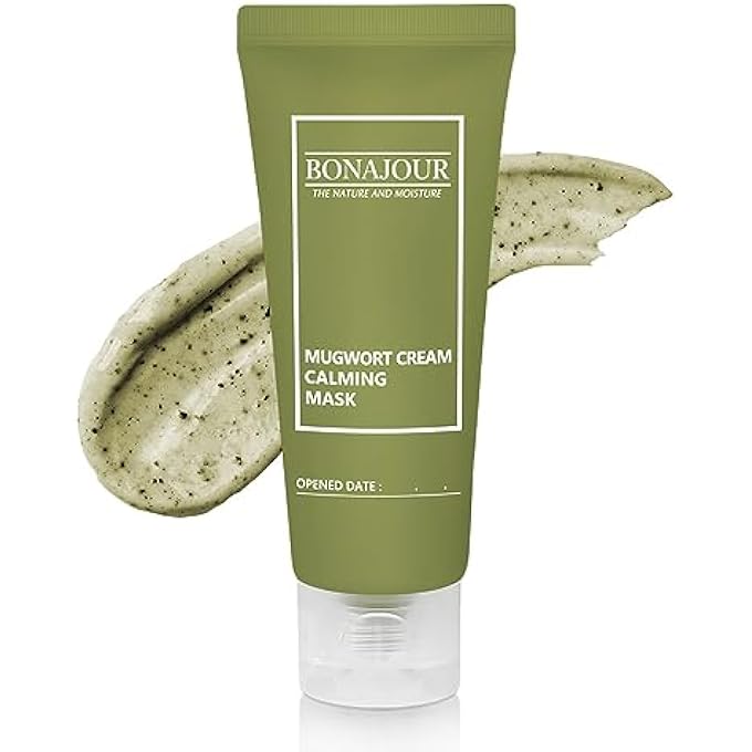 BONAJOUR [] ORGANIC MUGWORT & GREEN TEA CALMING GENTLE CLAY MASK - NOURISHING & DEEP MOISTURIZING & SOOTHING 1.9 FL. OZ - 55 ML - Image 1